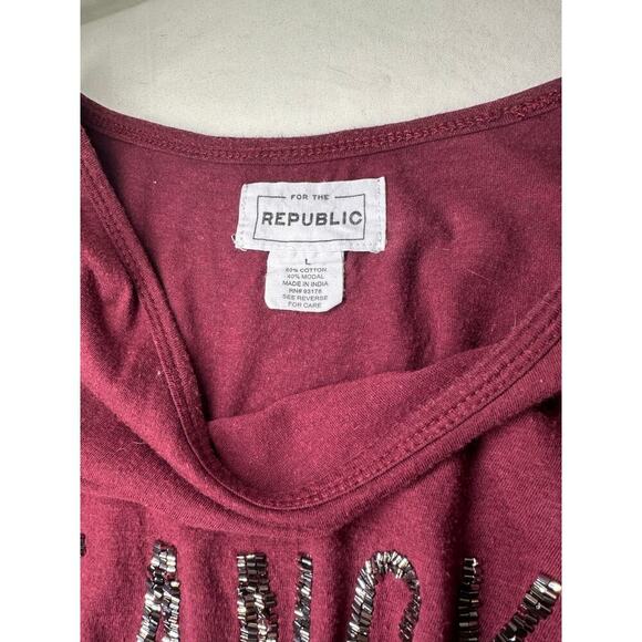 For The Republic "FANCY" Beaded Tank Top - Size Large - Picture 3 of 4